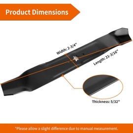 budrash 742-0616A Mower Blades for Cub-Cadet 42 Inch Mower, 942-04308 Mulching Blades for Craftsman/Troy Bilt/MTD 42" Riding Lawn Mower, Replace for 942-0616, 942-0616-X, 942-04126-X, 4 Pack