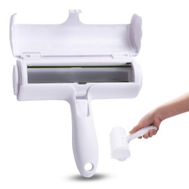 EasyGleam Reusable Lint Roller for Pet Hair - Dog and Cat Fur Remover - Removal Tool for Furniture, Couch, Carpet, Car Seats, Clothes or Bedding - Easy to Use - Red, dog hair roller