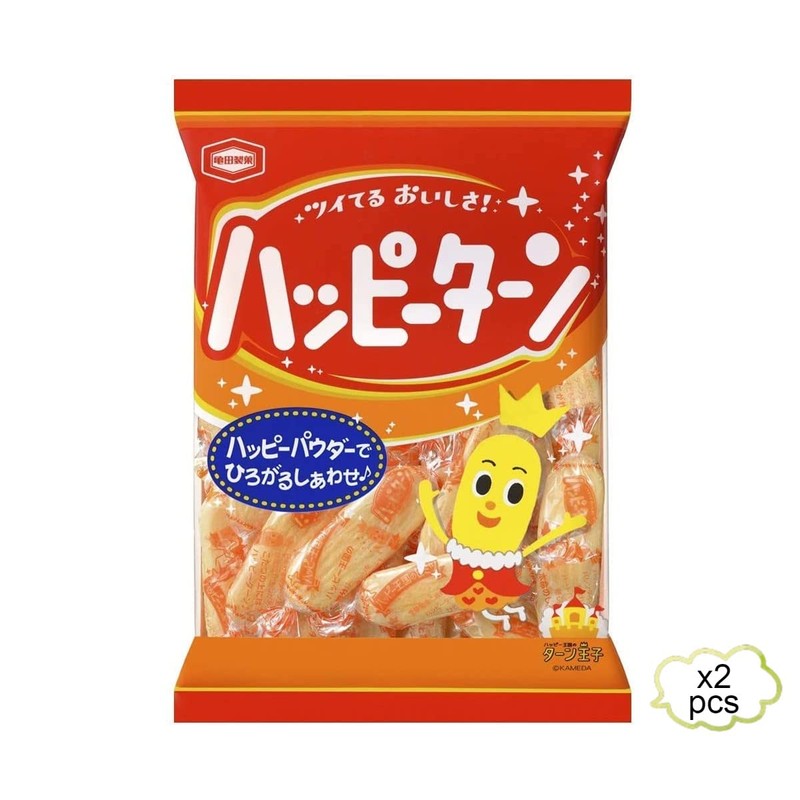 "Happy Turn" Happy Powder Covered Rice Crackers 3.8oz 2pcs Japanese