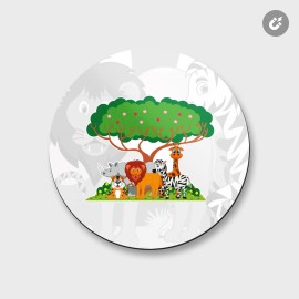 Unbranded Animal Wild Life Animal | 4'' X 4'' Round Decorative Magnet