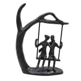 MHLLGN Couple Metal Sculptures Home Decor for Him or Her, Gifts for Anniversary, Romantic Office Knick Knacks as Marriage Wedding Gift, Birthday Gift for Girlfriend, Boyfriend, Wife or Husbend