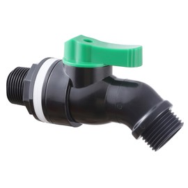 Plastics Rain Barrel Spigot, High Flow Valve Core, Large Flow Water Tank Faucet,Plastic Spigot for 5 Gallon Bucket，3/4 NPT Inlet x 3/4 GHT Outlet Bulkhead Valve for Outdoor Plastic Bucket