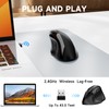 memzuoix Wireless Ergonomic Mouse,Upgraded 2.4G Optical Cordless Mice with 800/1200/1600