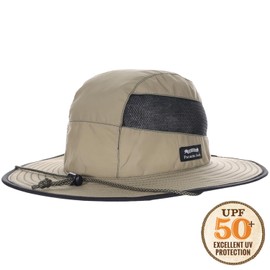 Panama Jack Men's Sun Hat - Nylon Boonie Bucket, Packable, 3 1/4" Big Brim, UPF 50+ UVA/UVB Sun Protection (Khaki, Large/X-Large)