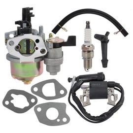 Carbhub Carburetor+Ignition Coil Kit for OHV Horizontal Engine 68121 69727 69730, Harbor Freight Predator 212cc R210 6.5HP 7HP, Honda GX140 GX160 GX168 GX200 5HP 5.5HP 6.5HP Engine