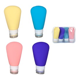 Travel Bottles for Toiletries, Hofull 3oz Leak Proof Travel Size Toiletries,Silicone Toiletries Shampoo & Conditioner Containers, Easy to Squeeze and Portable