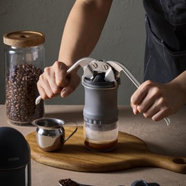 Leverpresso V4 Portable Lever Espresso Maker – Manual Espresso Machine with 51mm Ridgeless Filter Basket, Double Shot, Non-Pressurized, Perfect for Camping & Travel – by HUGH (Non- pressurized Filter)