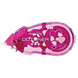 Kokuyo Tape Glue Dot Liner, Heart Pattern, Refill Tape, Set of 3