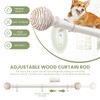 TKZTKZ White Curtain Rods for Windows 36 to 88:Imitation Wood