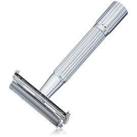 Beter - Classic Safety Razor Metal Razor Set Includes 5 Replacement Stainless Steel Blades