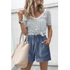 ANFTFH Women Comfy Drawstring Casual Elastic Waist Pocketed Shorts Pants