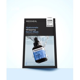 Mediheal [2pack] Hyaluronic Acid Moisture Density Wrapping Serum Mask 10 Sheets (Total 20 Sheets/Additional Serum 6ml Gift)
