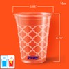 Hefty Party Perfect Printed Clear Plastic Cups, 18 Ounce, 20