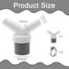 3 PCS Double Hose Connector Set, Dishwasher Waste Pipe Connectors