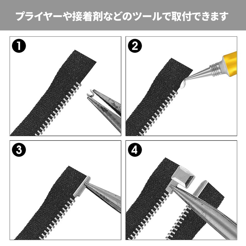 DEVENTORZ Zipper Pulls Parts Latch Slider Zipper Repair Kit Zipper