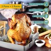 P&P CHEF Beer Can Chicken Holder with Roasting Pan Set,
