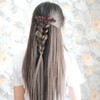 Shimmeroo Red Bridal Hair Accessories,Diamante Hair Clips for Women