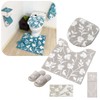 Senko New Silhouette 68682 Grey Leaf Embroidered Cotton Fabric Paper