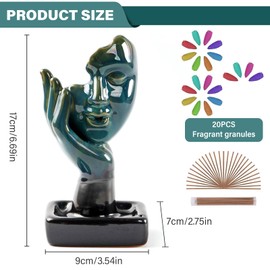 Incense Stick Holder, Incense Burner, Backflow Incense Burner, Backflow Incense Cones, Incense Burner, For 20 Incense Cushions, Incense Sticks