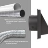 FRESH SPEED 4 Inch Black Dryer Vent Cover Outside Stainless