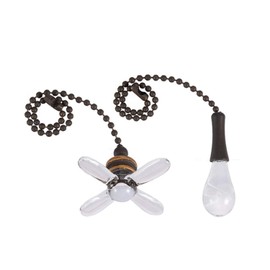 TWDRTDD Cadena de extracción de ventilador de techo, juego de tiradores de ventilador con conector, 2 piezas de 6 pulgadas de 3 mm de diámetro de cobre con cuentas de cadena de extracción (ORB)