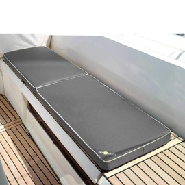 Oceansouth Boat Seat Cushion (Gray, Length 48" x Width 12" x Height 2-1/2")
