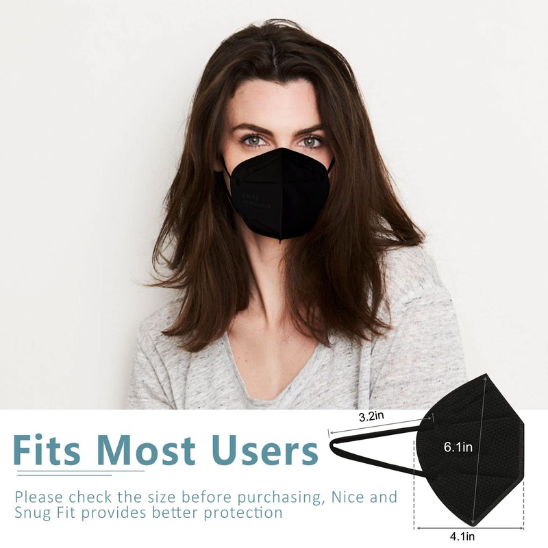 ChiSip KN95 Face Mask 40 Pcs, 5-Ply Cup Dust Safety