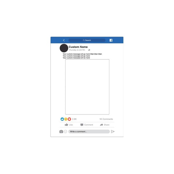 Vispronet Custom Facebook Selfie Frame – 21in x 29in Facebook