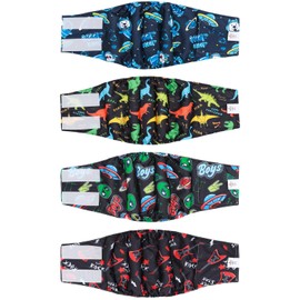 CuteBone Dog Diapers Male 4 Pack Puppy Wraps Reusable Doggie Belly Bands for Male Dogs Small Medium Large FGG02XL