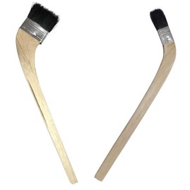 2Pcs Wooden Handle Bristle Radiator Paint Brush（Brush Width 1.5" and 2"）