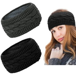 Women's Winter Ear Warmers Knitted Headband Thick Headband Elastic Headband for Hair Accessories Women Girls Outdoor Workout Yoga Skiing