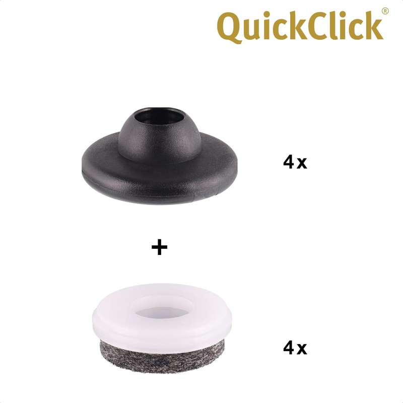 Wagner QuickClick® Felt Gliders Chair Glides Set of 4 to