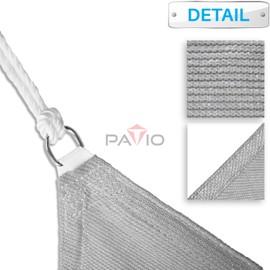 Patio Paradise 2' x 5' Sun Shade Sail with 6 inch Hardware Kit, Light Gray Rectangle Canopy Durable Shade Fabric Outdoor UV Shelter Cover - 3 Year Warranty - Custom