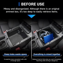 SXCY for 2025 2026 Jeep Wrangler JL/Gladiator JT Center Console Organizer for 2025 2026 Jeep Wrangler Accessories 2018-2026 Wrangler JL/2020-2026 Gladiator JT Armrest Organizer Tray[w/Coin Holder]