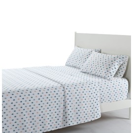 Royal Hotel Bedding Soft Printed Bed Sheets Double-Brushed Microfiber Sheet Deep Pocket, Hypoallergenic Wrinkle Resistant Bed Sheet, Hotel Printed Colorful Dots Bedding Sheets, Flurry Queen Size