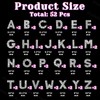 52 Pcs Silver Junk Cases Charm, Big A-Z Alphabet Rhinestones