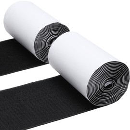 MAXECHO 4.4 Inches x 7 Feet Strong Sticky Back Heavy Duty Hook and Loop Tape with Adhesive, Non-Slip Couch Cushion Grip Accessories, Double Sided Strip Roll to Prevent Sliding, Black