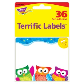 Trend Enterprises Bright Name Tags Self Adhesive 36 Pack 2x3 Perfect for School and Storage