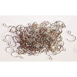 160 Chrome S Shape Hooks in Metal 18mm 0.7 Inches for Hanging Chandelier Light Garlands Crystals Drops Lamp Parts Components Lighting Restoration or to Hang Display Crafts Beading