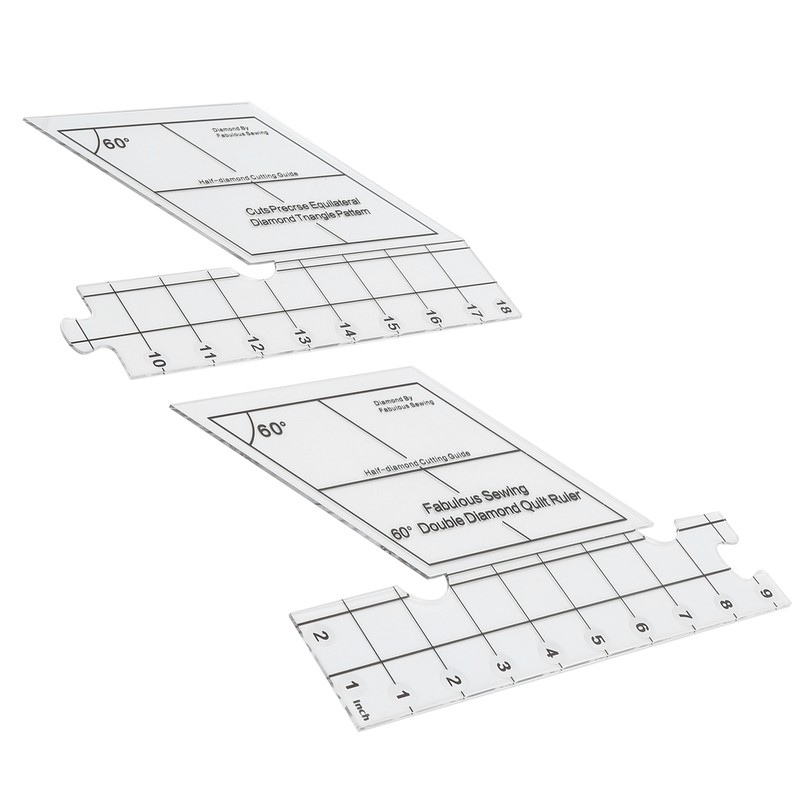 18inch Double Strip Quilting Ruler 60 Degree Diamond Quilt Ruler