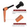 sourcing map 4pcs Adjustable Clamping Lever Handles M10 x 40mm
