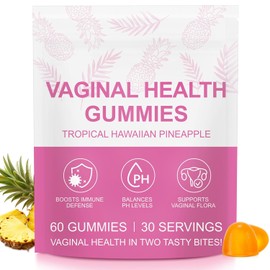 Premium Feminine Balance Gummies - Hawaiian Pineapple PH Balance Gummies for Women of All Ages, Support Women’s Health & Wellness - Immune Support - Vegan & Gluten-Free 60PCS