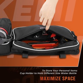 Kemimoto X3 Front Door Bags Compatible with Can am Maverick X3 MAX Turbo R X DS Turbo X RS Turbo R 2017 2018 2019 2020 2021 2022 UTV UpperDoor Storage Bags with Removable Knee Pad and Cup Holder