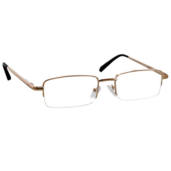 TruVision Readers 1 Pk - Gold Metal Frames and Clear Acrylic Lenses 2.50
