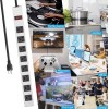 Unbranded 8 Outlet Heavy Duty Power Strip Surge Protector, 15A/1875W,