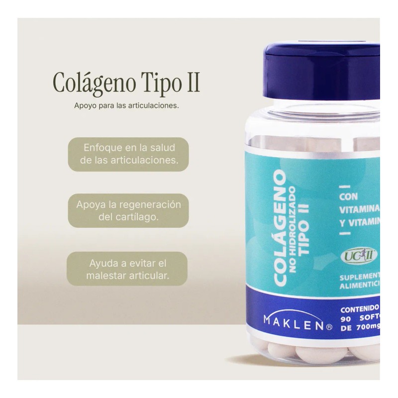 UC-II® Colágeno Tipo II No Hidrolizado Con Vitamina D3 +