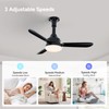 Faryuan 28" Small Ceiling Fans with Lights and Remote, Black