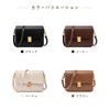 MFFOR Women's Shoulder Bag, Genuine Leather, 2-Way with 2 Straps,