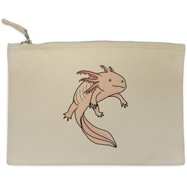 'Axolotl' Canvas Clutch Bag/Accessory Case (CL00041007)