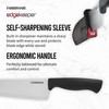 Farberware – Cuchillos con edgekeeper autoafilables mangas, Cuchillo Santoku, 5",